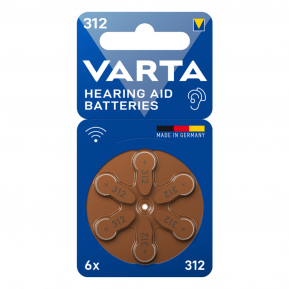 VARTA 24607 Μπαταρίες Ακουστικών Βαρηκοΐας 312 συσκ 6